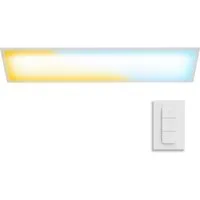 Philips LED Deckenleuchte Superslim AIO Deckenleuchte, CCT - über Fernbedienung, Dimmfunktion, Fernbedienung, Infrarot inkl., Memoryfunktion, dimmbar über Fernbedienung, mehrere Helligkeitsstufen, LED fest integriert, warmweiß - kaltweiß, 2200 - 6500