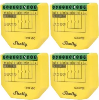 SHELLY LED-Lichtcontroller Plus RGBW, PM, BT, WLAN, Unterputz, gelb, 4 Stück