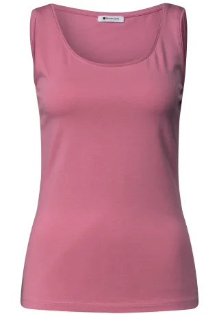Street One - Basic Top mit Rundhals aus Jersey blush berry - Gr. - 36