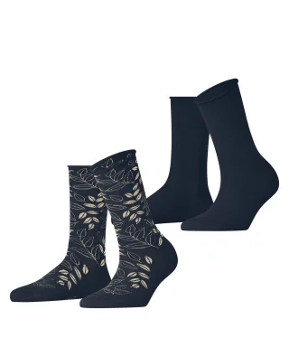 ESPRIT socks & tights - Esprit Frosted Garden 2-Pack Damen marine - Gr. - 36.5