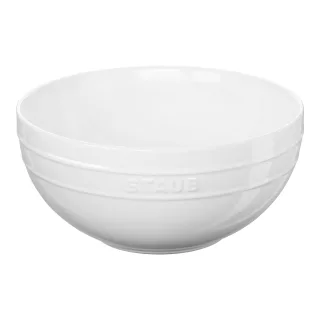 Staub Ceramique Schüssel 24 cm, rund, Weiß, Keramik