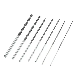 7Pcs 300mm Extra Long Wood Drill Bit Set Woodworking Tool 4 5 6 7 8 10 12mm Diameter