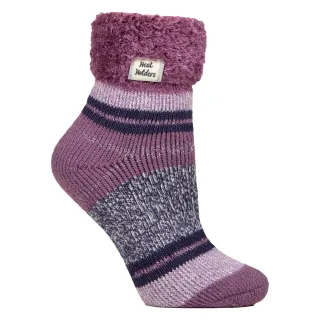 Damen Streifen Lounge-Socken mit Lurex