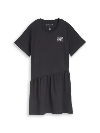 tom tailor kids - Mini-Kleid mit Print coal grey - Gr. - 164