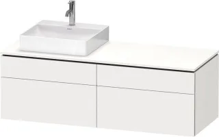 Duravit L-Cube Konsolenwaschtischunterbau wandhängend Weiß Supermatt 1420x550x482 mm - LC4870L848400 LC4870L84840000
