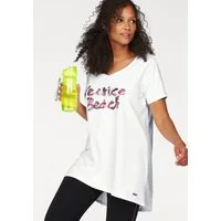 Venice Beach Longshirt Langarm, lockere Passform, mit Logodruck, herzförmiger Ausschnitt