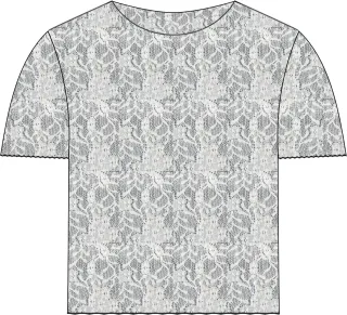 ATTENTION - Md.-Spitzen T-Shirt bright white - Gr. - 140