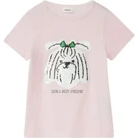 s.Oliver Junior Kurzarmshirt mit Pailletten, für Girls