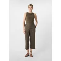 comma Culotte Hose Leichte Popeline-Hose im Relaxed Fit mit Elastikbund