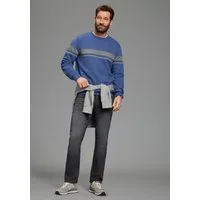 Man's World Sweatshirt gestreift, mit Rundhalsausschnitt, Langarm, angeraute Sweatware