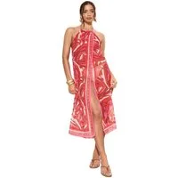 LIPSY Strandkleid Lipsy Neckholder-Strandkleid mit Wirbelmuster (1-tlg)