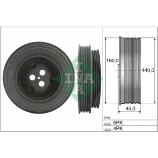 Ina Riemenscheibe f?r Kurbelwelle 544013110 Citroen Jumper Ford Tourneo Transit Peugeot Boxer