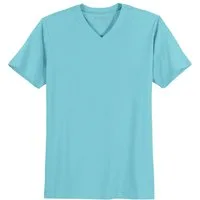 redfield V-Shirt Redfield V-Neck T-Shirt Übergröße türkis Quentin