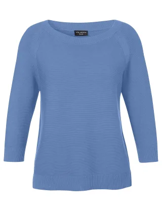 VIA APPIA DUE - Pullover Rundhals 3/4 Arm Raglan bleu - Gr. - 46