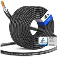 HB-DIGITAL Solarleitung H1Z2Z2-K Solarkabel 4mm2 PV Kabel Photovoltaik Solarkabel, Solarstecker, (5000 cm), TÜV Rheinland zertifizierte PV Kabel