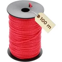 GarPet Schlagschnur Maurerschnur rot Richtschnur 100m 2mm reißfeste Schnur Pflasterschnur