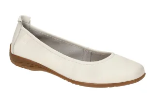 Josef Seibel Damen Ballerinas FENJA 01 Wei? Echtleder Slipper Gummisohle