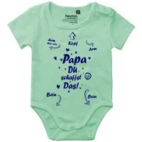 coole-fun-t-shirts Neugeborenen-Geschenkset Papa Du schaffst das - Baby Body Neugeborenes Strampler