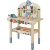 KOMFOTTEU Spielwerkbank, Arbeitsplatte & unterer Ablage, für Kinder ab 3