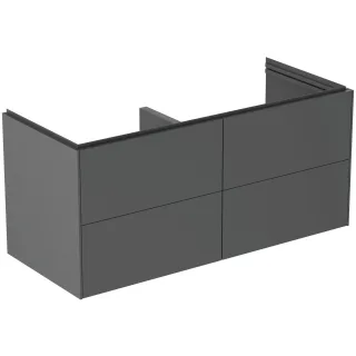 Ideal Standard Doppelwaschtisch-Unterschrank Conca 4 Auszüge o.Platte 1200x505x550mm Anthrazit, T551 T5517Y2