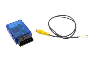 Original Kufatec Kabelsatz Kabelbaum Adapter + Codier Dongle Universal NTSC Rückfahrkamera Nachrüstset für VW Touran 5T T-Cross