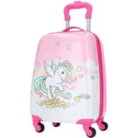 TheTrueC Koffer TheTrueC Kinder Koffer Trolley Einhorn, 4 Rollen Rollen