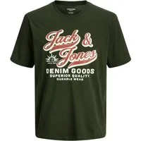 Jack & Jones T-Shirt JJELOGO Tee SS O-Neck mit plakativem Print auf der Vorderseite