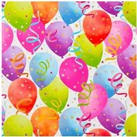 Star Geschenkpapier, Geschenkpapier Ballons 70cm x 2m Rolle Bunt