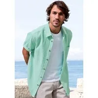 Beachtime Kurzarmhemd Regular fit Kurzarm, Freizeithemd aus Musselin-Ware