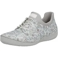 Rieker Slip-On Sneaker Slipper, Halbschuh, Freizeitschuh mit floraler Musterung