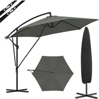 Woltu Sonnenschirm, φ310cm, UV-Schutz Strandschirm, Neigbar und Tragbar, mit Abdeckung