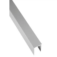 GartenLand Zaun Abschlussleiste für WPC Zaun Ameland ca. 25x40x1764 mm, (Set), Alu Silber