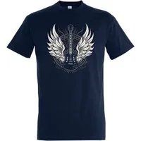 Youth Designz T-Shirt GitarreFlügel Herren T-Shirt mit lustigem Spruch