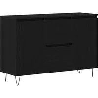 vidaXL Sideboard Sideboard Schwarz Eichen-Optik 101,5 x 35 x 70 cm Holzwerkstoff (1 St)
