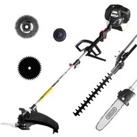 BRAST Benzin-Motorsense Multitool Freischneider Benzin, 2,2 kW (3,0 PS), 6in1 Funktion, TÜV geprüft, Elektro-Start