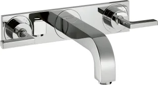 Hansgrohe 3-Loch Waschtischarm.Axor Citterio Wand F-Set lang chrom m.Platte u.Hebelgr, 39148000 39148000