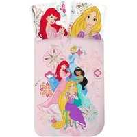 Disney Kinderbettwäsche Disney Prinzessin Rapunzel Cinderella Kinderbettwäsche 100x135 cm, Renforcé, 2 teilig
