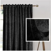 Jibenhome Verdunkelungsvorhang Samt Gardine 2er-Set, Blickdicht Vorhänge Blumen Multifunktionsband, Scheibengardine für Deko Wohnzimmer Schlafzimmer