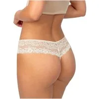 Donna String 230 (2-St) Damen 2er Pack String Slips Unterhosen breiter Spitzenband Viskose