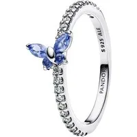 Pandora Silberring 194269C01, für Damen Funkelnder Schmetterling Blau