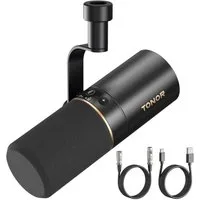 TONOR Mikrofon Dynamisches Microphone mit XLR/USB Kabel, Vocal Mic Gesangsmikrofon.