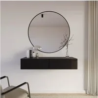 Selsey Schminktisch OLIO, Wandhängender Schminktisch mit 2 Schubladen, 110 cm breit