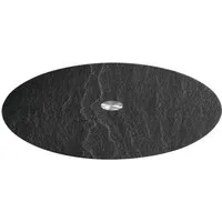 LEONARDO Servierplatte TURN, Edelstahl, Glas, 32,5 cm, schwarz Schieferoptic, drehbar
