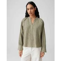 OPUS Langarmbluse Fohemia aus Webware mit Crinkle Effekt Raglanärmel, weicher Griff, Casual – ideal für Alltag und moderne Look