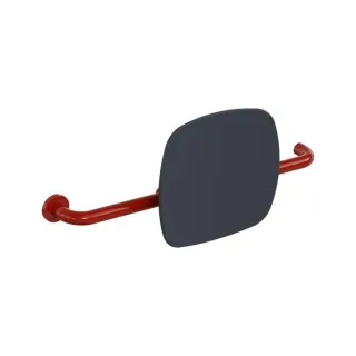 Hewi 801 Rückenstütze 801.51.9262L33 Wandabstand 150mm, Ausführung links, Lehne anthrazitgrau, rubinrot