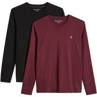 Marc O'Polo Longsleeve (2-tlg) shaped aus Bio-Baumwolle