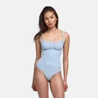 cfab Shaping-Body Bodysuit Sculpting Shapewear mit Lace-Baby Blue-XS (1-tlg)