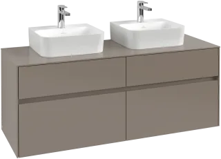 Villeroy & Boch Waschtischunterschrank Collaro C103B0 1400x548x500mm m. Bel. 4 Ausz. für 2 Waschtisc C103B0AF