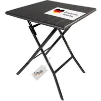 Lemodo Klapptisch Balkontisch mit Kunststoff-Platte in Holz-Optik, 62 cm breit
