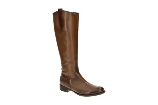 Gabor Damenstiefel 71.648.24 Braun Sattel Echtleder Schaftstiefel Absatz 3cm